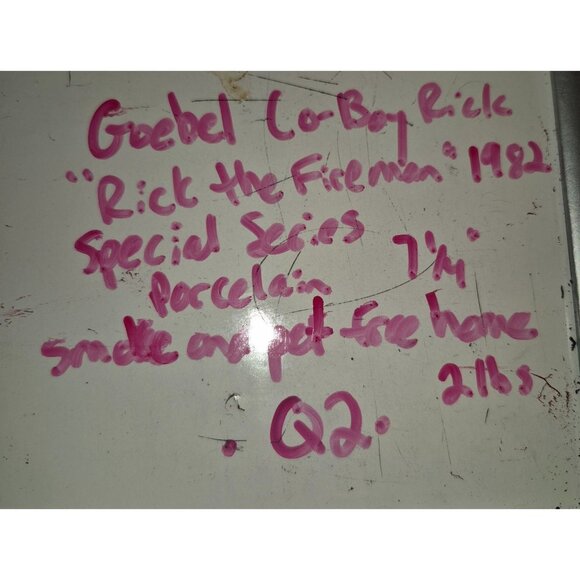 Vintage Ceramic Fireman Goebel Gnome Figurine Red Hat Holding Hose - Picture 11 of 11